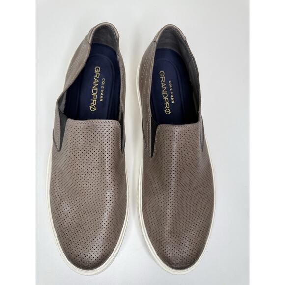 Cole Haan GrandPro Deck Shoe Mens 12M Taupe Grey Slip On Comfort C30776 Loafer - Picture 6 of 9